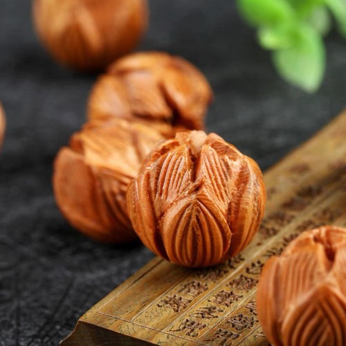 20 Pcs Christmas Bead Xmas Wooden Bead Floral Bead Flower Bead - Picture 7 of 12