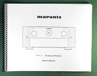 Marantz Cinema 40 Instruction Manual: 345 Pages & Protective Covers!