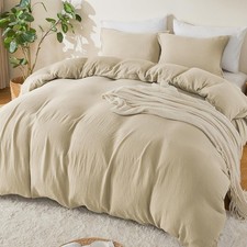 100  Cotton Duvet Cover And 2 Pillowcases Bedding Set Boho Farmhouse Cover Set.