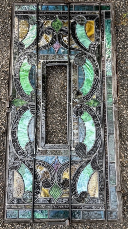Stained Glass Window FROM OLD CHURCH IN BOSTON 18TH CENTURY VERY RARE ANTIQUE