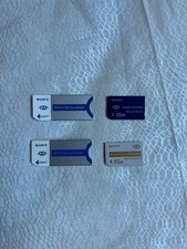 SET OF 2 Sony 512MB 128MB Memory Stick PRO Duo Card - MSX-M512 with Adapter NEW