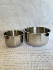 Stainless Steel Bowls Set of 2 Mixing Bowls 5 in 6 in Nesting Kitchen Prep