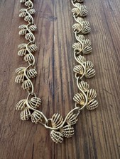 Napier VINTAGE Gold Tone Signed PATENT Chain 18 inches Necklace Chunky Link