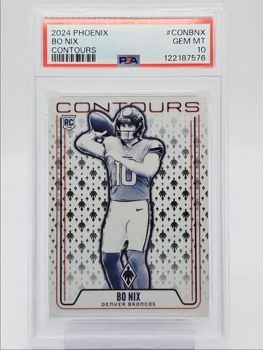 BO NIX 2024 PHOENIX FOOTBALL ROOKIE CONTOURS BRONCOS GEM A RC PSA 10 Q0004