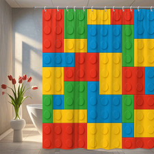 Colorful LEGO Shower Curtain
