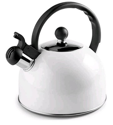 Ibili Cafeteria Silbante 2.5L Whistling Kettle, Brand New, White