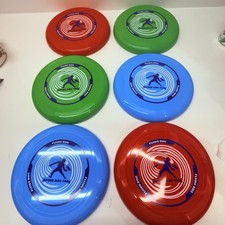 Lot of 6 Outdoor Flying Disc 144g Blue Green Red Frisbee New