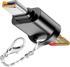 USB C Micro SD Card Reader for Android Phone, Camera, Laptop Black