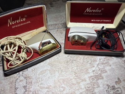 Vintage Norelco Rotary Shaver Collection   Models SC 7870 & SC 8130 