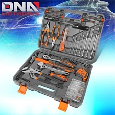 160pcs Hand Tool Kit Pliers Hammer Screwdriver Bits Wrench Socket Measuring Tape