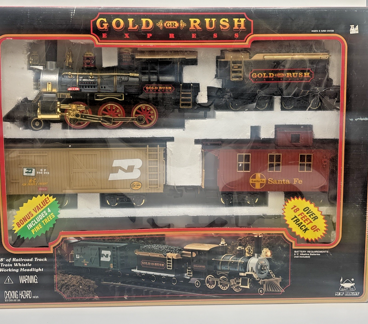 Vintage 1996 Gold Rush Express Train Set Number 186 In Box Read | eBay