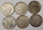Lot Of 6 Peace Silver Dollars 1922, 1922 D&S, 1923, 1923 S, 1924 90% Silver P2