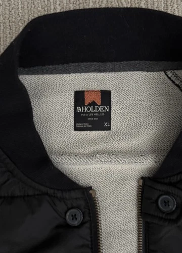 Holden Penmar Black Nylon Sweat  Insulated Men Jacket Size XL Full zip Outerwear image 4