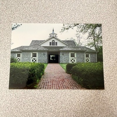 Stone Barn Building Color Photograph Print Architecture Farm Estate