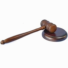 Wooden Judge Hammer Gavel Walnut Handcrafted Auction Mallet