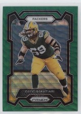 2023 Panini Prizm Green Wave Prizm David Bakhtiari #108 uw8
