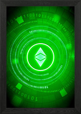 Ethereum Classic ETC Framed Wall Art Poster Canvas Print Picture