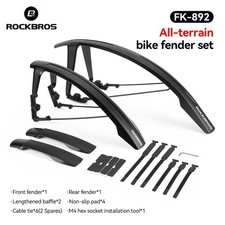 ROCKBROS Bike Mudguards Bicycle Quick Release Fender Adjustable Front Rear Set