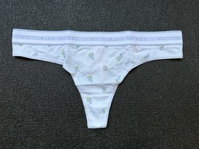 5 Pack Victoria&rsquo;s Secret sz M Logo Cotton Thong String Panties Bundle Lot Set
