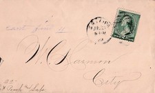 1889 Cover 2¢ Jackson Scott #213 Local Drop Mail Auxiliary Marking CV09