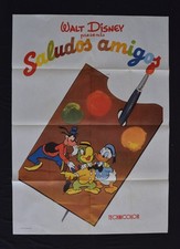 MANIFESTO 2F SALUDOS AMIGOS Walt Disney Paperino Pippo Cartoon
