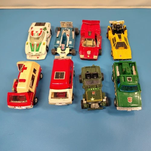 Vintage Transformers Cars Lot of 8