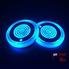 LED Car Cup Holder Lights, 7 Colors Changing USB Charging Mat Style 3