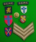 Rare WW2 34th Armoured Brigade Cloth Badge + other Normandy Cloth Badges