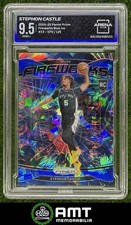 Stephon Castle RC Arena Club 9.5 2024-25 Panini Prizm 70/125 Fireworks Blue Ice