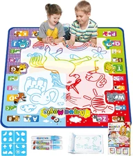 Aqua Water Doodle Mat 31X31 Inches Large Magic Drawing Doodling Mat Coloring Mat