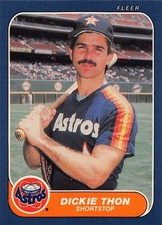 1986 Fleer - Dickie Thon #313 Astros