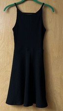 TOPSHOP Skater Mini Dress Sz 2 Tunic Black Sleeveless Stretchy