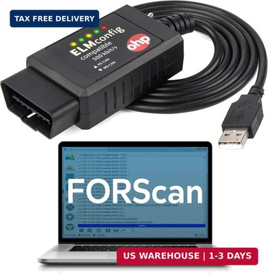 OHP FORScan ELM327-based OBD2 to USB Diagnostic Scan Tool with MS-Can/HS-Can Swi