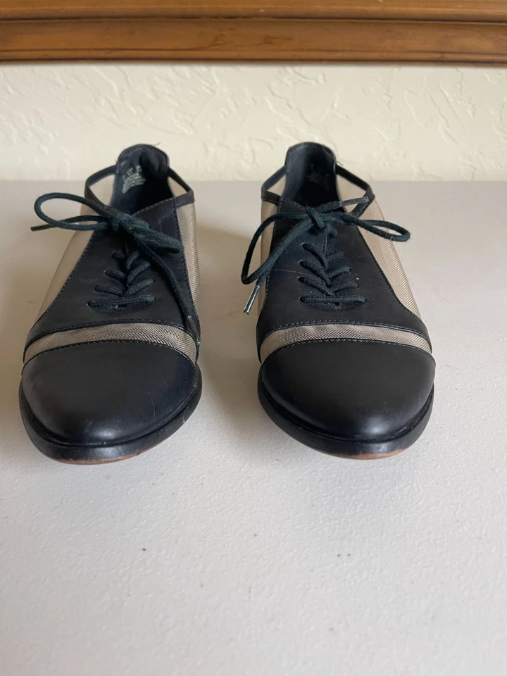 Oxford de malla Kelsi Dagger Brooklyn Astoria cuero negro talla 6 con cordones Foto 4 de 4
