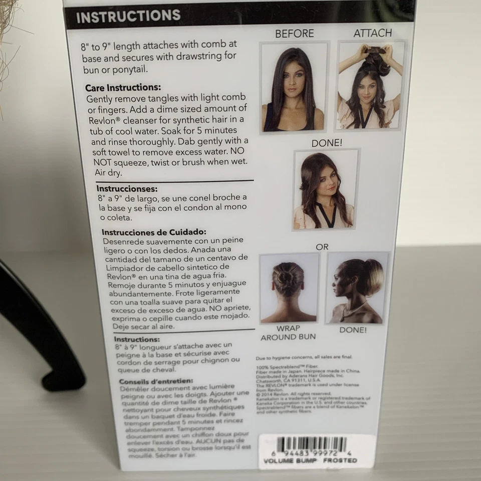 NUEVO Moño Revlon Volumen Bump Esmerilado Rubio Oscuro 8-9” - Cola de Caballo Fácil de Usar Foto 3 de 4