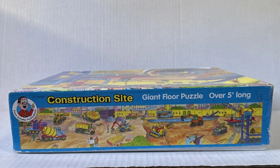 Vintage Frank Schaffer 1996 Giant Construction Floor Puzzle 34 Pieces Kids Game - Image 3 of 4
