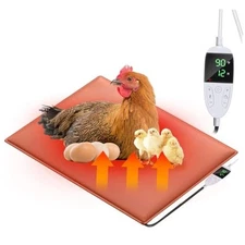 Chicken Heating Pad Baby Chicks Heater Mat Temperature and 15.6x11.7x0.4inches
