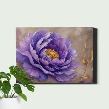 Peony Flower Wall Art Soft Grayscale Botanical Bloom