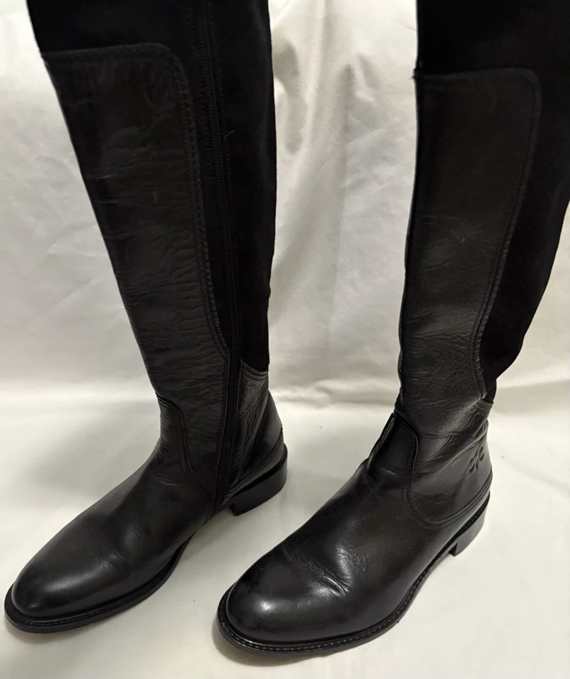 Bota de montar Johnston & Murphy Vero Cuoio rodilla alta cuero piel de becerro talla 7,5 M Foto 2 de 4