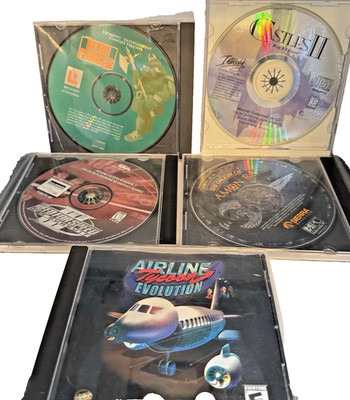 Vintage PC games CD-ROM Lot Of 5 Castles 2, Dark Forces, NFS 3, Dagger amonra +