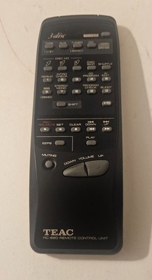 Genuine TEAC RC-660 Audio Remote Control OEM for 3-Disc CD Player DC-D4550 D4800