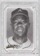 2022 Topps Museum Collection Canvas Reprints Artist Proof /50 Hank Aaron HOF w6m