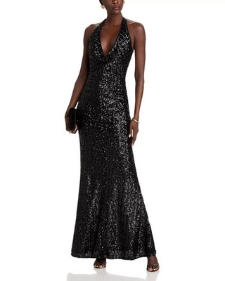 Chiara Boni La Petite Robe Ryushi Sequined Halter Gown MSRP $ 1295 | eBay