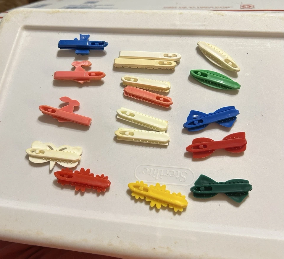 80s-90s vintage plastic hair clip barrettes 23 pieces - Image 2 of 4