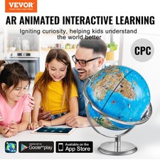 New Educational Globe New Kids, 10 in/254 mm, Interactive AR World Globe with A