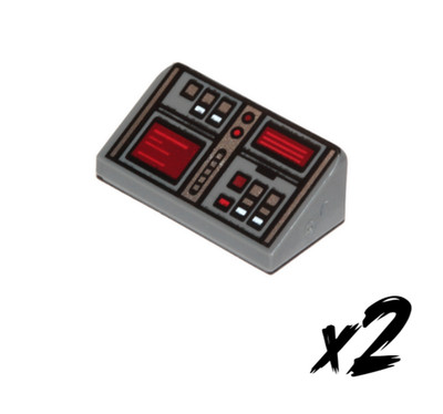 2x LEGO 85984pb127   1x2 Star Wars   dunkelgrau   Dark Bluish Gray