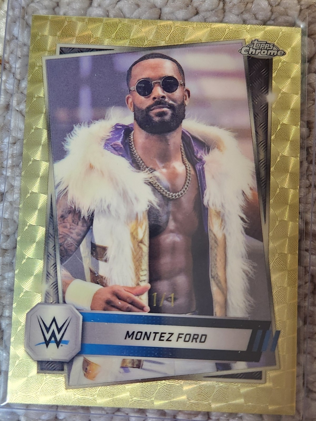 2025 Topps Chrome 1/1 WWE Montez Ford Superfractor