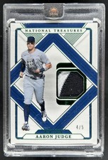 2025 Panini National Treasures Aaron Judge Treasured Threads Jersey Emerald #/5