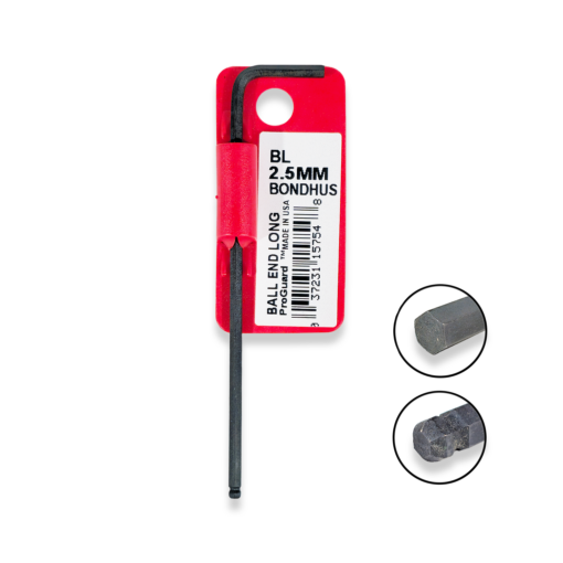 BONDHUS 2.5mm Allen Key Ball End Hex Long Arm 15754