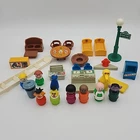 Vtg 1975 Fisher Price Little People SESAME STREET People and Accessories